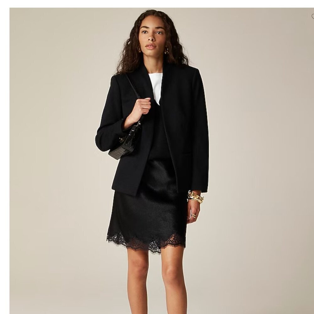 J.Crew Going-out Blazer Stretch Twill Black Women's 4 - Work / Office / Formal